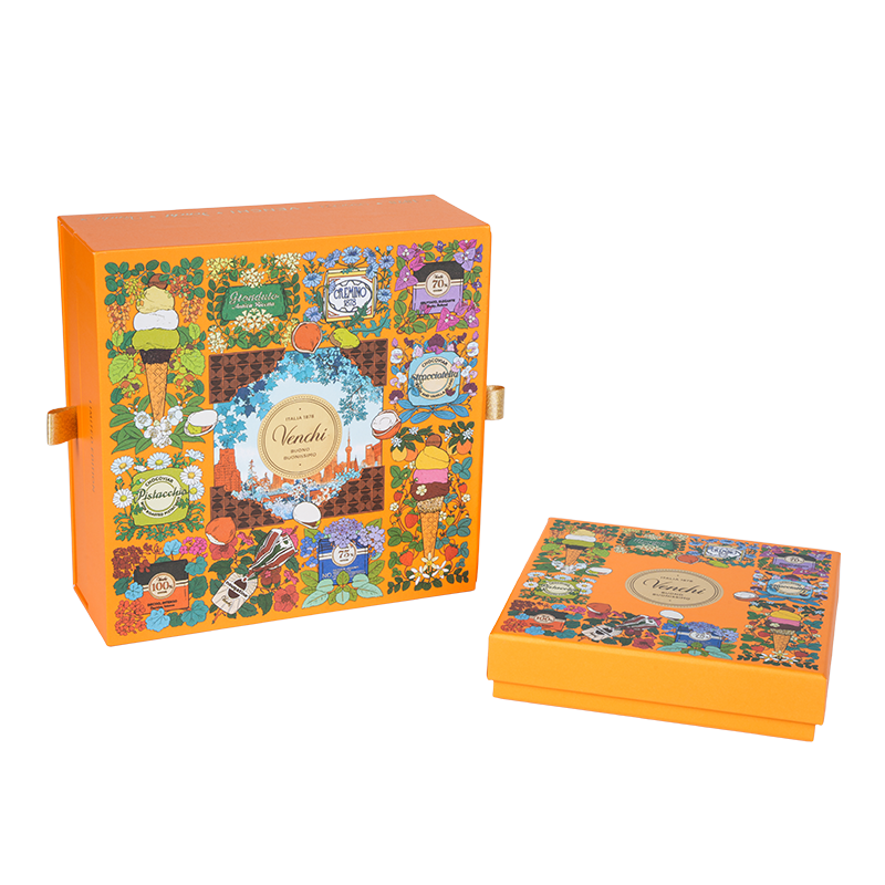 Merev duplaajtós csokoládé csomagoló doboz