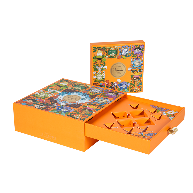 Merev duplaajtós csokoládé csomagoló doboz