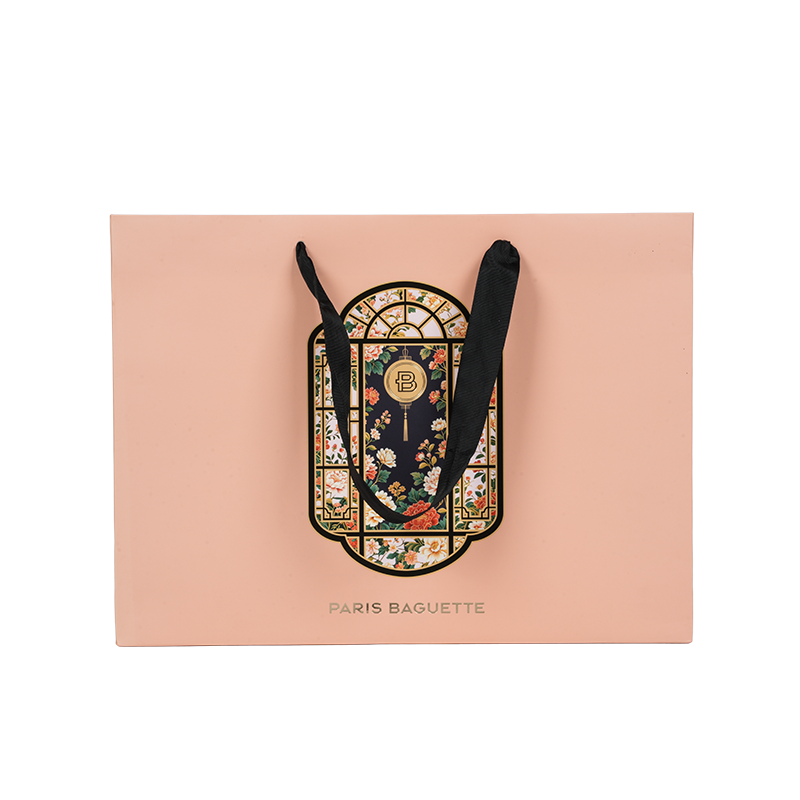 Vízálló fogantyús kraft/fehér karton torta hordtáska