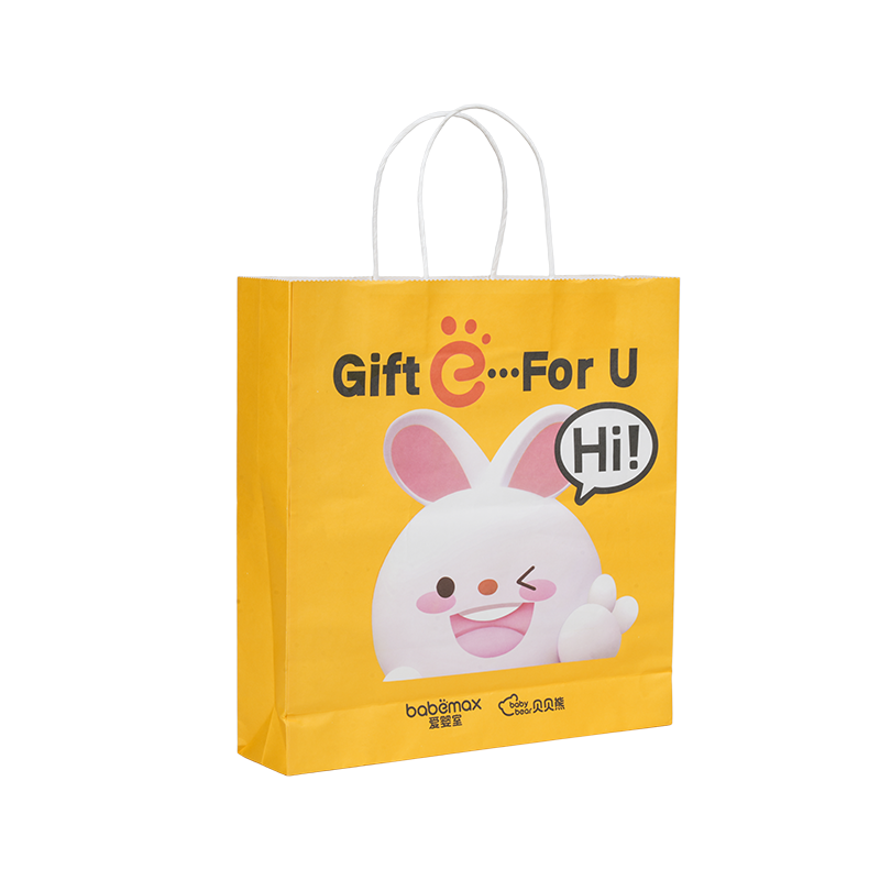 Ruházati csomagolás vízszintes kézi vastagított fehér kartontáska